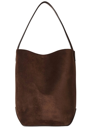 The Row Park Edge North South Medium Tote Bag in Mocha - Brown. Size all.