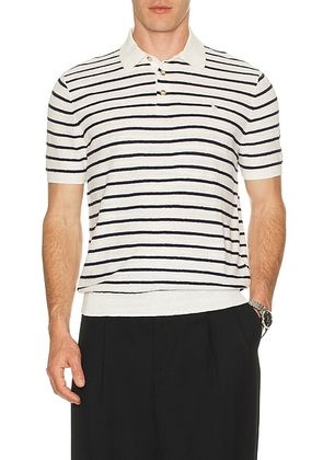 Polo Ralph Lauren Short Sleeve Cotton Blend Polo Sweater in Deckwash White Combo - White. Size L (also in M, S, XL/1X, XXL/2X).