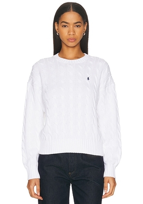 Polo Ralph Lauren Crewneck Sweater in White - White. Size L (also in M, S, XL, XS).