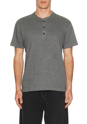 Rag & Bone Classic Flame Henley in Sea Grey - Grey. Size L (also in M, S, XL/1X).