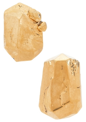 Saint Laurent Cristalline Earrings in Or Laiton - Metallic Gold. Size all.