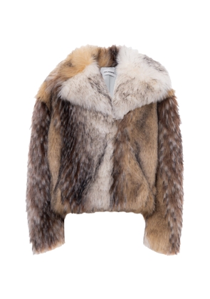 DES_PHEMMES Oversized Faux Fur Biker Jacket - Moda Operandi