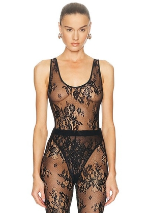 WARDROBE.NYC Evening Lace Tank Bodysuit in Black - Black. Size M (also in XL).