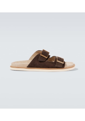 Brunello Cucinelli Suede slides