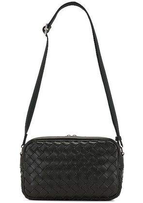 Bottega Veneta Classic Intrecciato Camera Bag in Dark Green & Silver - Dark Green. Size all.