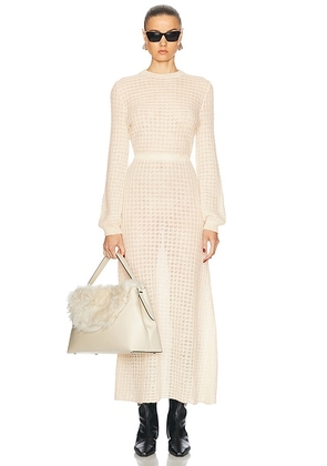 ESCVDO Alfil Dress in Ivory - Ivory. Size M (also in ).