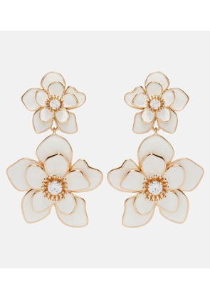 Self-Portrait Enamel drop earrings