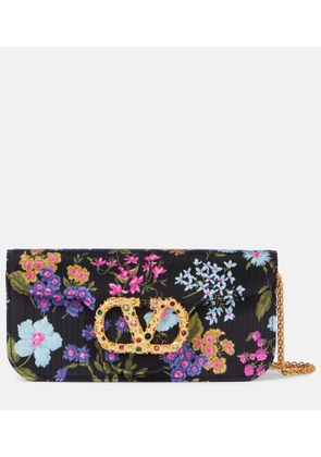 Valentino Garavani Loco Small embellished moire clutch