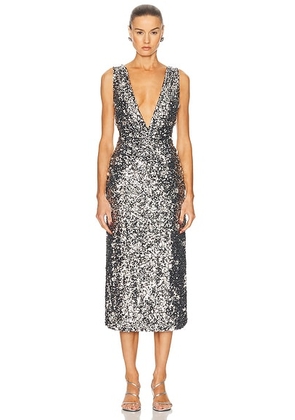 Brandon Maxwell The Santha Dress in Silver - Metallic Silver. Size 0 (also in ).