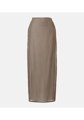 The Row Zaira deconstructed cotton maxi skirt