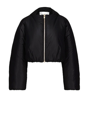 ALAÃA ALAÎªA Bomber Plie Jacket in Noir Alaia - Black. Size 38 (also in ).