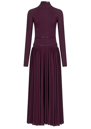 ALAÏA ALAΪA Fit & Flare Dress in Cognac - Cognac. Size 38 (also in 42).