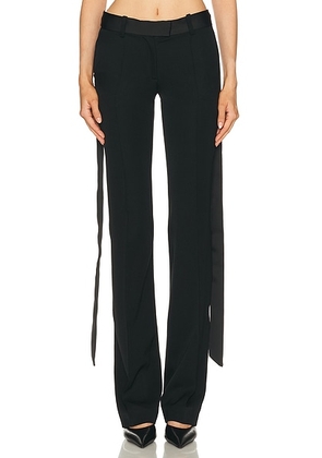 THE ATTICO Long Suit Pant in Black - Black. Size 38 (also in 42, 40).
