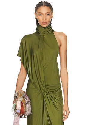 Dries Van Noten Huresta Top in Green - Green. Size M (also in ).