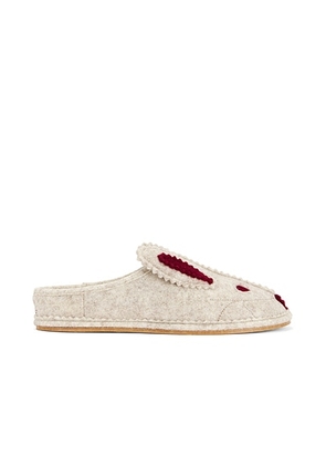 BODE Rabbit Slipper in Cream & Red - Cream. Size XL/1X (also in ).