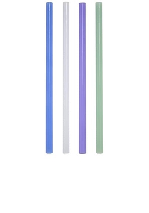 Fazeek 4 Pack Opaque Straws in N/A - Blue. Size all.