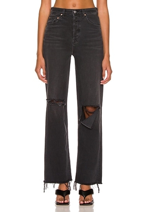 GRLFRND Bella Low Rise Boyfriend in Route 66 - Black. Size 26 (also in ).