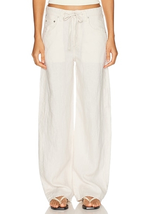 Citizens of Humanity Brynn Drawstring Trouser Pants in Pale Stone - Cream. Size 23 (also in 25, 26, 27, 28, 29, 31, 32, 33, 34).