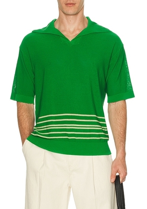 BODE Bentgrass Boxy Polo in Green - Green. Size L (also in XL/1X).