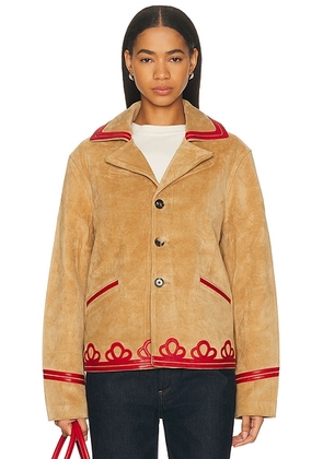 BODE Trefoil Jacket in Tan - Tan. Size M (also in S, L).