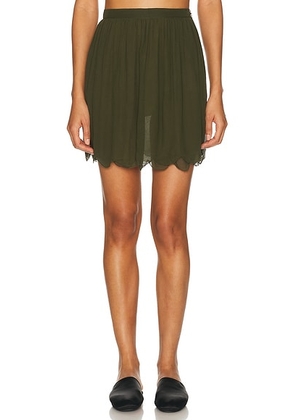 BODE Mab Skirt in Olive - Olive. Size 0 (also in 2, 4, 6, 8).