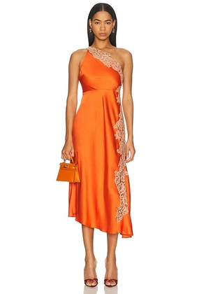 A.L.C. Lou Dress in Vivid Orange & Pale Blush - Orange. Size 0 (also in 2, 4, 6, 8).