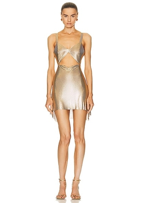 FANNIE SCHIAVONI Amira Dress 2.0 in Gold - Metallic Gold. Size M (also in ).