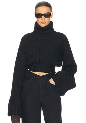 Helsa Esti Turtleneck Sweater in Black - Black. Size L (also in ).