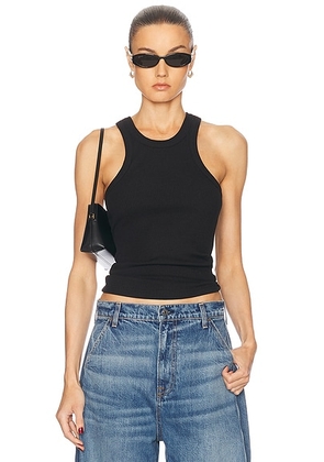 GRLFRND Essential Racer Tank in Black - Black. Size M (also in ).