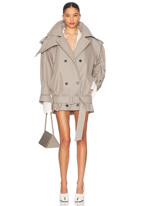 Helsa The Major Trench Jacket in Pebble - Grey. Size XL (also in ).