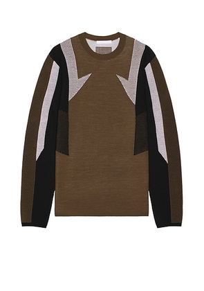 Helmut Lang Sport Crew in Black  Ivory  & Cognac - Brown. Size M (also in ).