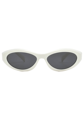 Prada Dark Grey Oval Ladies Sunglasses PR 26ZS 17K08Z 55