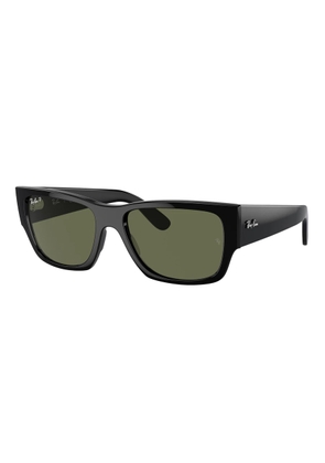 Ray Ban Carlos Polarized Green Rectangular Unisex Sunglasses RB0947SF 901/58 56