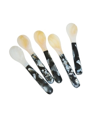 HueGah Home Setra Caviar Spoon Set in N/A - Black,White. Size all.