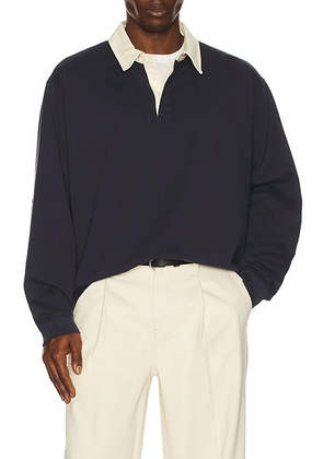 FRAME Rugby Polo Shirt in Dark Navy - Navy. Size S (also in XXL/2X).