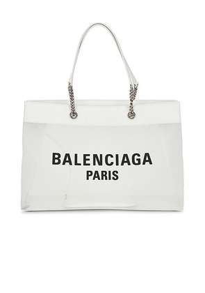 balenciaga Balenciaga Large Duty Free Tote Bag in White & Black - White. Size all.