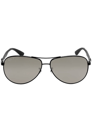 Ray Ban Polarized Grey Mirror Aviator Mens Sunglasses RB8313 002/K7 61