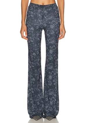 Jade Cropper Flared Mesh Trouser in Grey - Dark Grey. Size 40 (also in ).