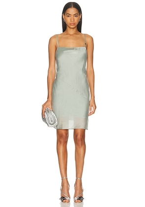 Helmut Lang Slip Dress in Aqua Gray - Sage. Size 0 (also in 4).