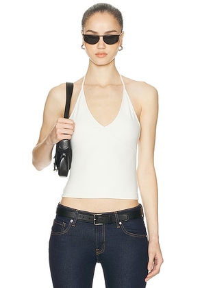GRLFRND Halter Tank in Bone - Ivory. Size L (also in M, S, XL, XS).