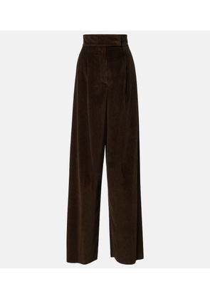 Max Mara High-rise cotton corduroy wide-leg pants