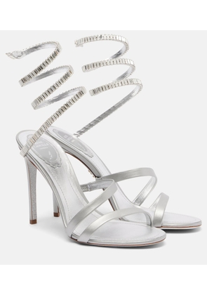 Rene Caovilla Cleo Spark 105 metallic leather sandals