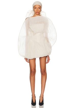 Magda Butrym Sculptural Mini Dress in Beige - Beige. Size 38 (also in ).