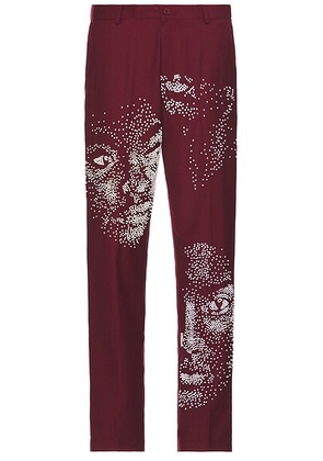 KidSuper Suit Bottom in Burgundy - Burgundy. Size S (also in ).