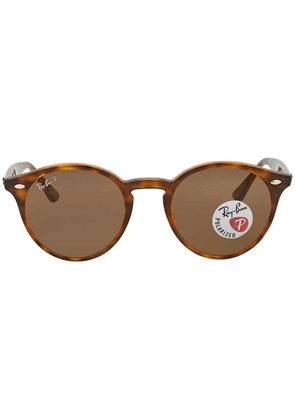 Ray Ban Polarized Brown Classic B-15 Round Sunglasses RB2180 710/83 49
