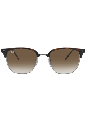 Ray Ban New Clubmaster Brown Gradient Irregular Unisex Sunglasses RB4416 710/51 53
