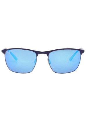 Ray Ban Blue Chromance Square Unisex Sunglasses RB3686 92044L 57