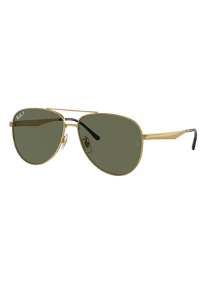 Ray Ban Polarized Dark Green Pilot Unisex Sunglasses RB3712D 001/9A 62