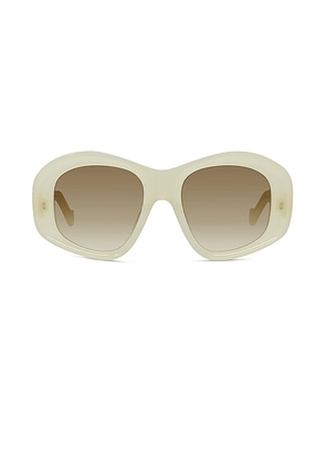 Loewe Anagram Sunglasses in Ivory & Gradient Brown - Ivory. Size all.