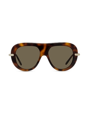 Loewe Shield Sunglasses in Dark Havana & Brown - Brown. Size all.